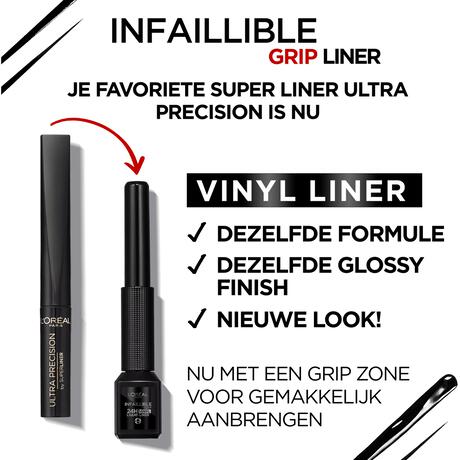 L'Oréal Paris Infaillible 24H Vinyl Liquid Liner Zwart Eyeliner