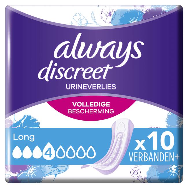 Always Discreet Urineverlies Verband Long 10 Stuks