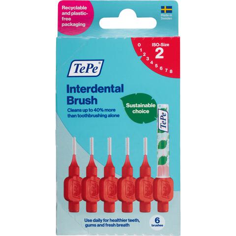 TePe Interdentale Ragers Original Rood ISO maat 2 – 0,5 mm (6 stuks)