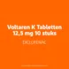 Voltaren K 12,5 MG Pijnstiller Diclofenac-Kalium Tabletten 10 stuks
