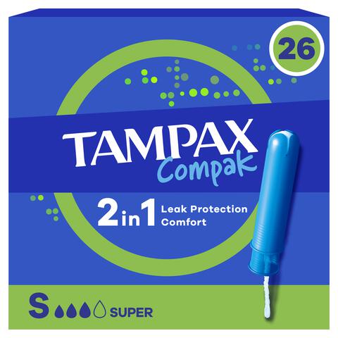 Tampax Compak Super Tampons Met Inbrenghuls 26 stuks