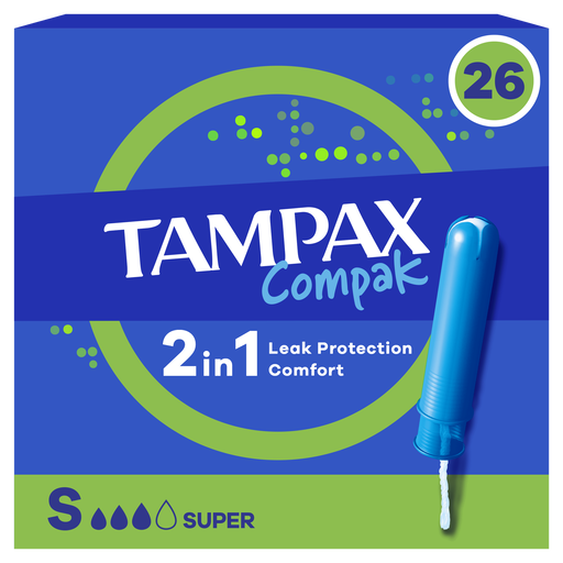 Tampax Compak Super Tampons Met Inbrenghuls 26 stuks