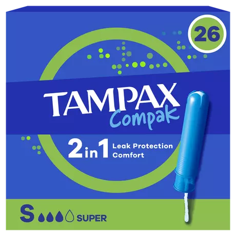 Tampax Compak Super Tampons Met Inbrenghuls 26 stuks