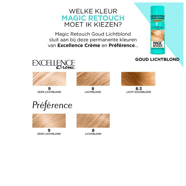 L'Oréal Paris Magic Retouch Camouflerende Uitgroeispray Goud Lichtblond 75 ML