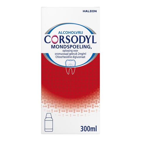 Corsodyl Mondspoeling Kortdurende Toepassing bij Tandvleesontsteking 300 ML