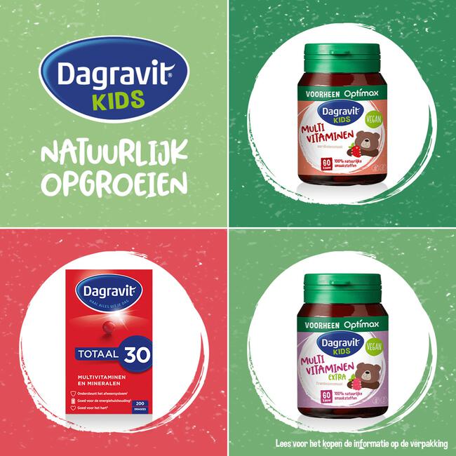 Dagravit Natural Kids Multi Aardbei 60 Dragees