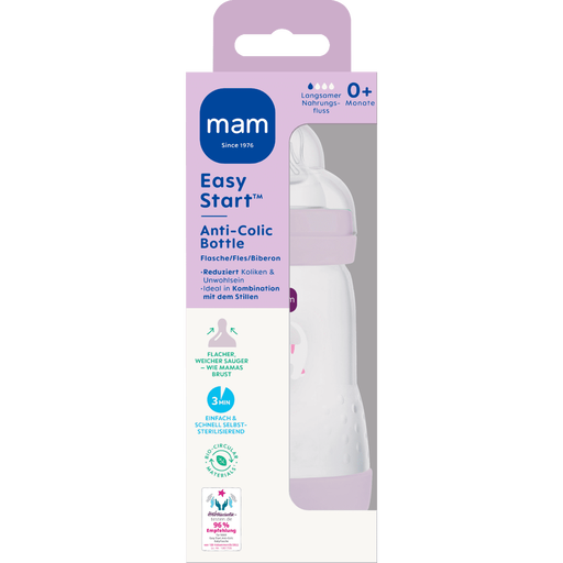MAM Easy Start Anti-Colic Babyfles Lila 260 ML