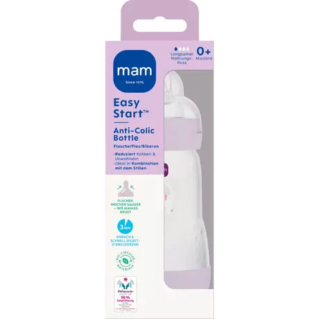 MAM Easy Start Anti-Colic Babyfles Lila 260 ML