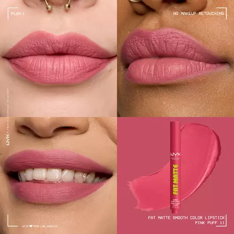 NYX Professional Make Up Fat Matte Lipstick 11 Pink Puff Roze