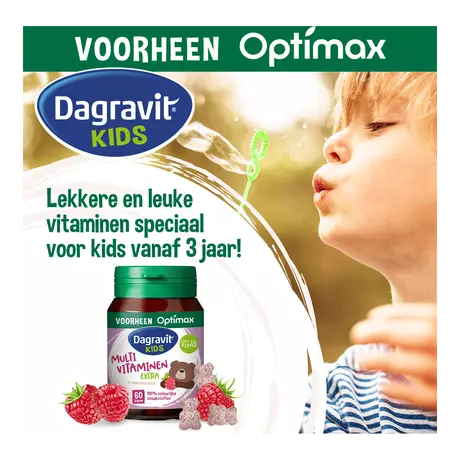 Dagravit Natural Kids Multi Framboos Kauwtabletten 60 stuks