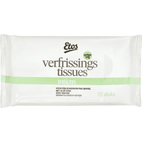 Etos Verfrissingtissues Intiem 20 stuks