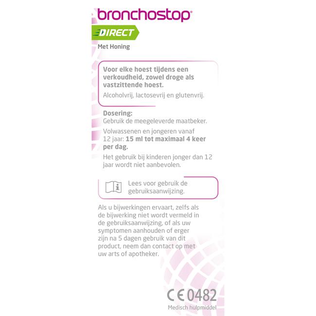 Bronchostop Direct Hoestdrank met Honing 120 ML