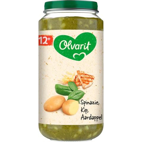 Olvarit Spinazie Kip Aardappel Babyhapje 12+ maanden 250GR