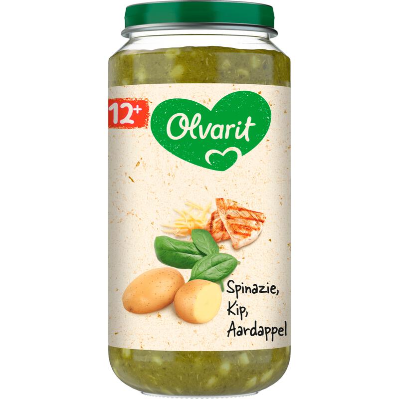 Olvarit Spinazie Kip Aardappel 12+ Maanden 250 gram
