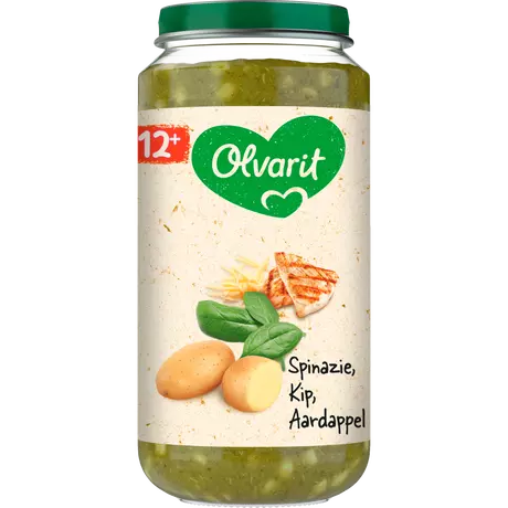Olvarit Spinazie Kip Aardappel 12+ Maanden 250 gram