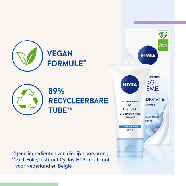 NIVEA Essentials +24h Hydraterende Dagcrème SPF15 50 ML