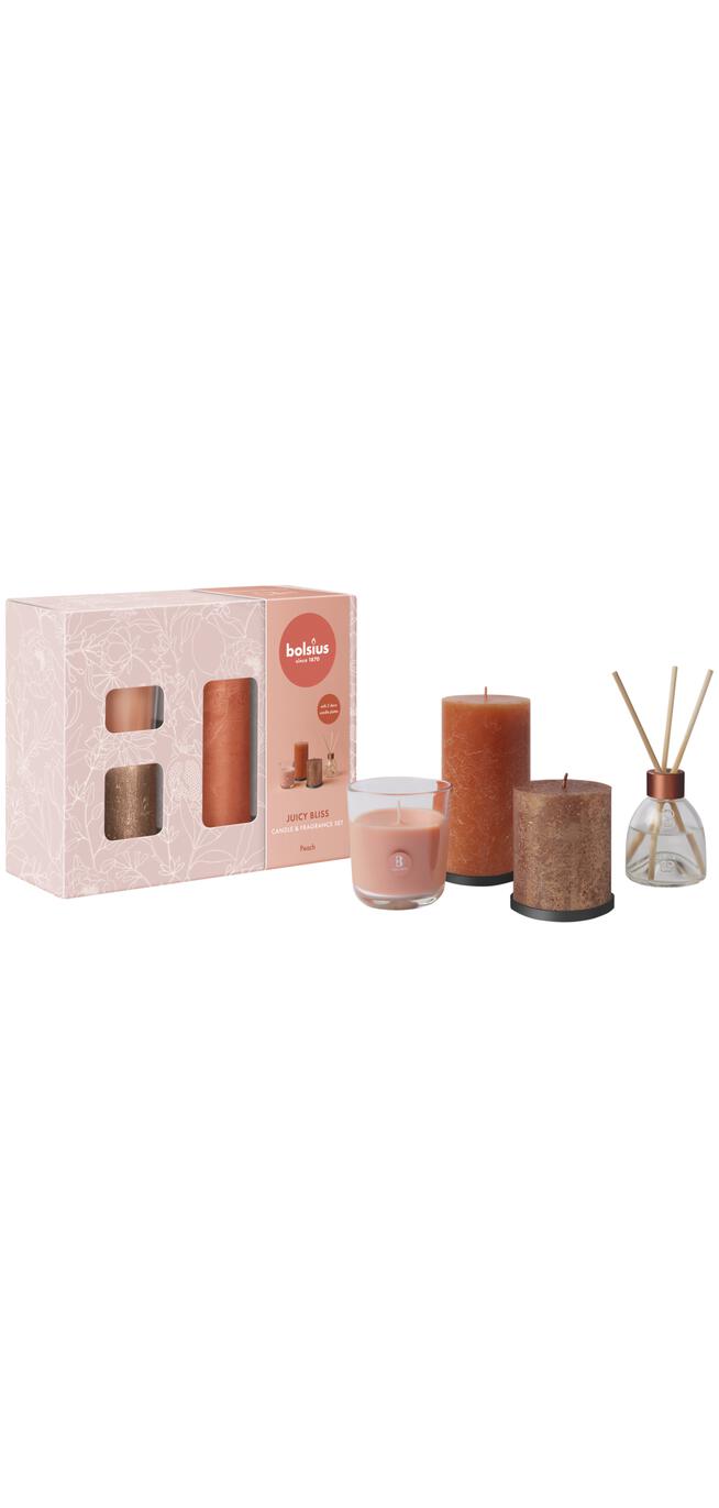 Bolsius Peach Geschenkset