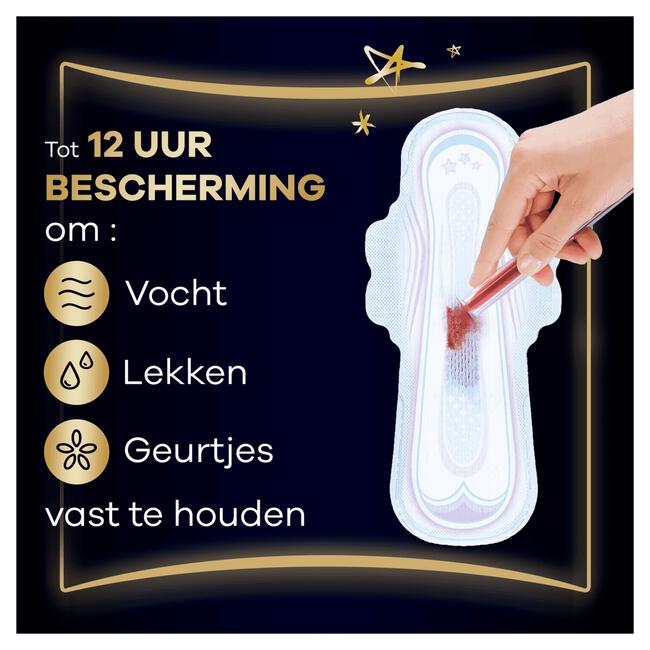 Always Ultra Maandverband Secure Night Extra Met Vleugels 8 stuks