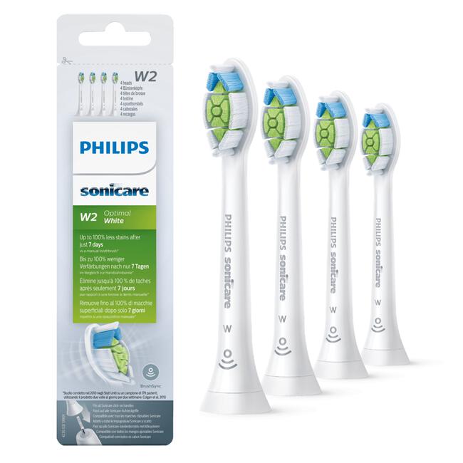 Philips Sonicare Optimal White Opzetborstel Wit 4-Pack - HX6064/87