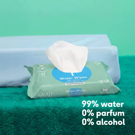 Naïf Plasticvrije Water Billendoekjes 8x54 stuks