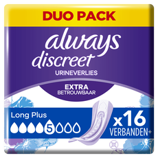 Always Discreet Urineverlies Verband Long Plus 16 Stuks