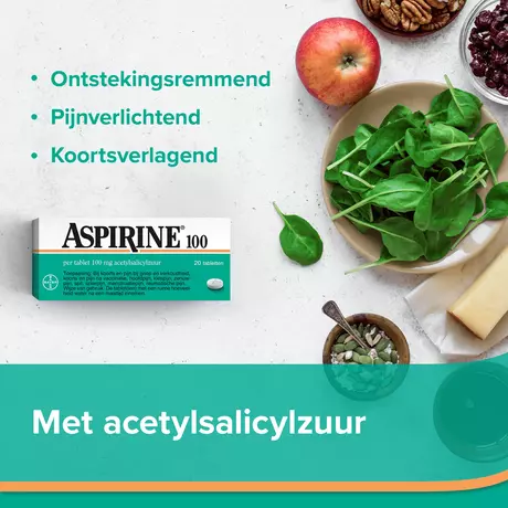 Aspirine 100 MG Helpt Bij Pijn Tabletten 20 stuks