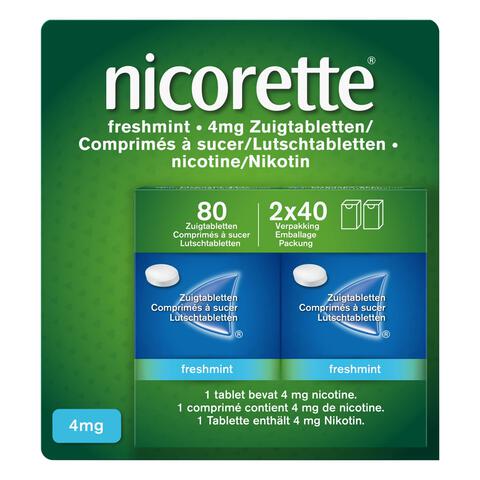 Nicorette Freshmint 4 MG Zuigtabletten 80 stuks