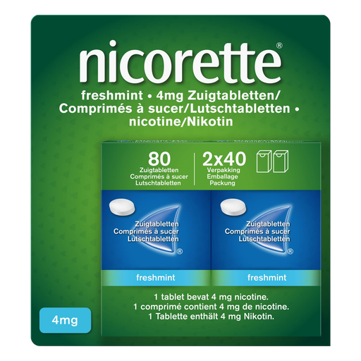 Nicorette Freshmint 4 MG Zuigtabletten 80 stuks