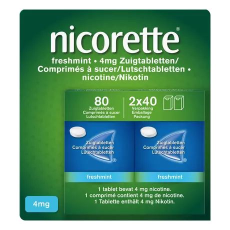 Nicorette Freshmint 4 MG Zuigtabletten 80 stuks