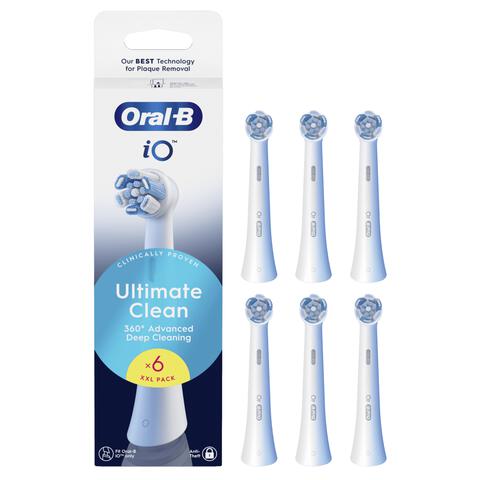 Oral-B iO Ultimate Clean Opzetborstels Wit 6 Stuks