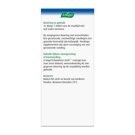 A.Vogel Echinaforce Sterk** Energie2*  Tabletten 30 stuks
