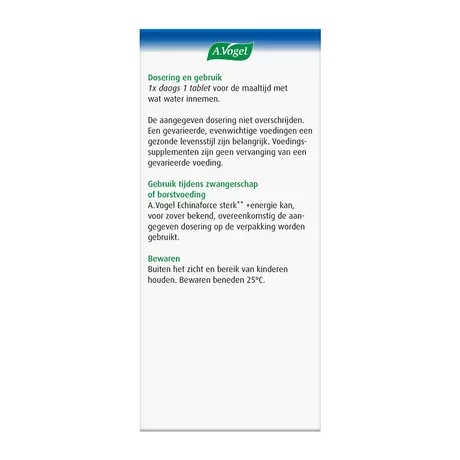 A.Vogel Echinaforce Sterk** Energie2*  Tabletten 30 stuks