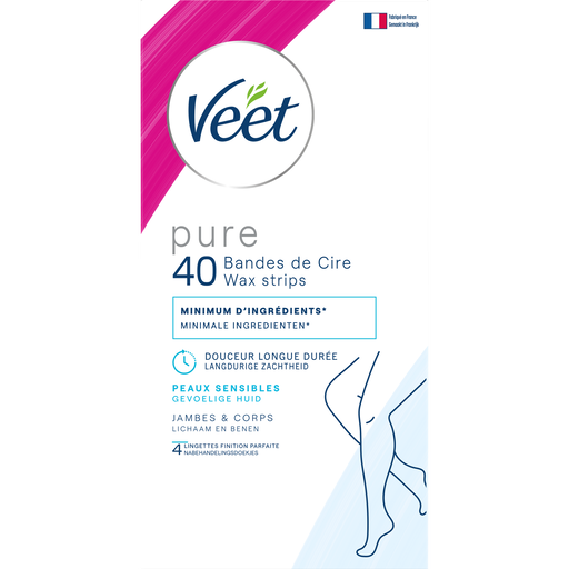Veet Pure Easy-Gel Lichaam en Benen Waxstrips 40 stuks