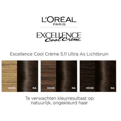 L'Oréal Paris Excellence Cool Creams Permanente Haarverf 5.11 Ultra Ash Lichtbruin