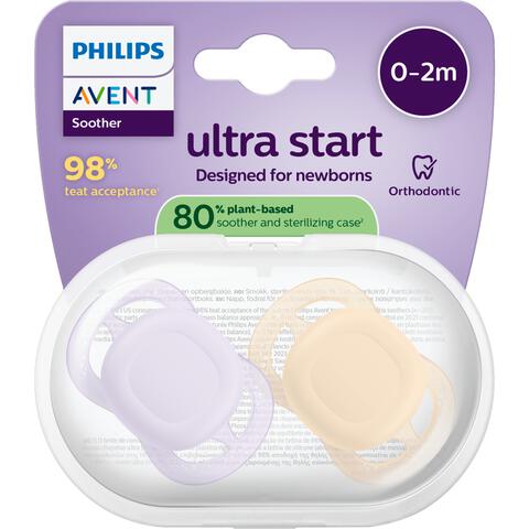 Philips Avent Fopspeen Ultra Start 0-2 M Double Pack Day 2 pack - mixed - SCF075/15