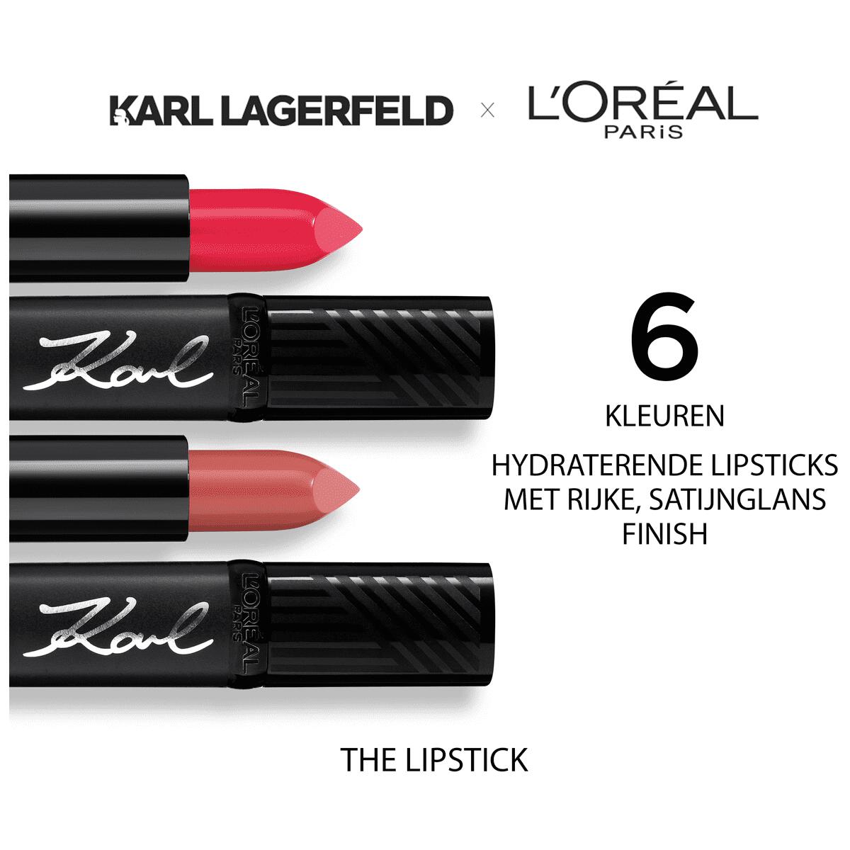 L Oreal Paris Color Riche Lipstick Karl Lagerfeld X L Oreal Paris 04 Provokative Rode Lippenstift Met Satijnglans 1 Ea Etos