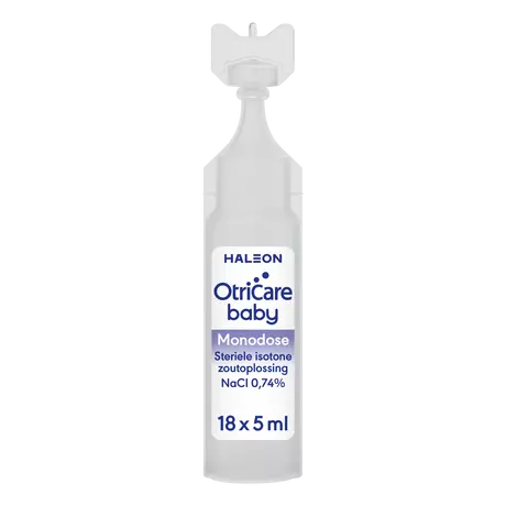 OtriCare Baby Monodose Zoutoplossing bij een Verstopte Neus 18 x 5 ML