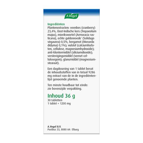 A.Vogel Cranberry Monarda Goed Voor De Blaasfunctie1* Tabletten 30 stuks