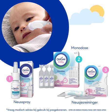 OtriCare Baby Aspirator Neusjesreiniger bij een Verstopte Neus