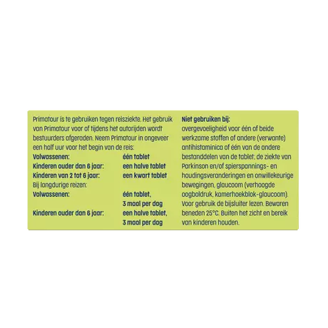 Primatour Tabletten 10 stuks