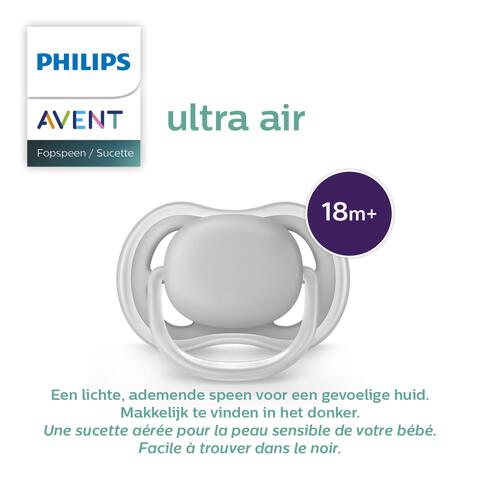 Philips Avent Fopspeen Ultra Air Day 18M+ SCF349/50 2 stuks