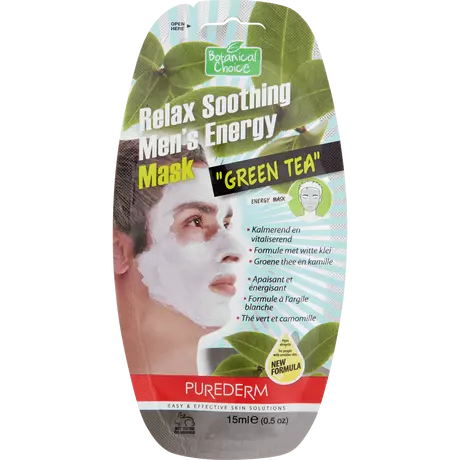 Purederm Relax Soothing Men's Energy Mask Green Tea