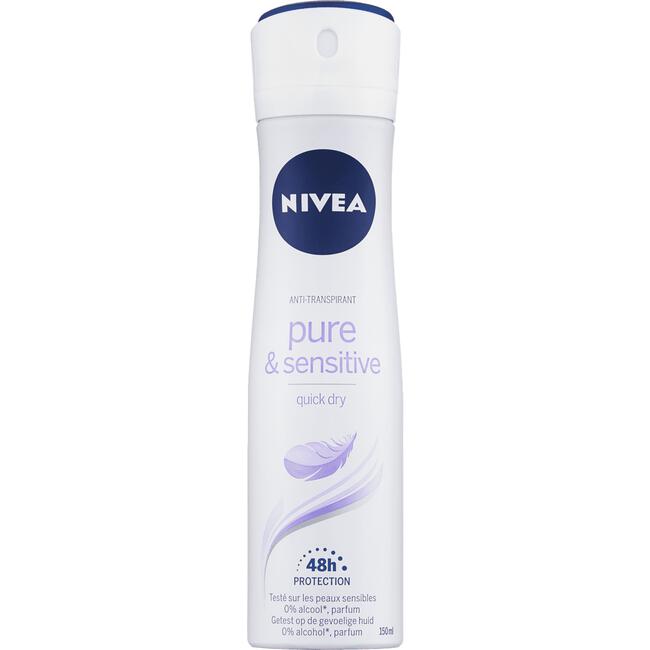 NIVEA Pure & Sensitive Deodorant Spray 150 ML