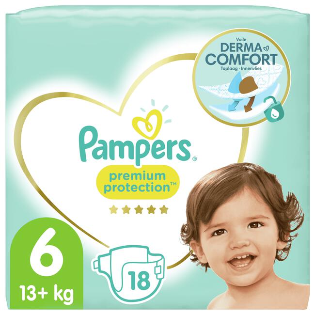 schending atleet elkaar Pampers Premium Protection Maat 6 (13kg+) 18 Luiers 18 EA | Etos