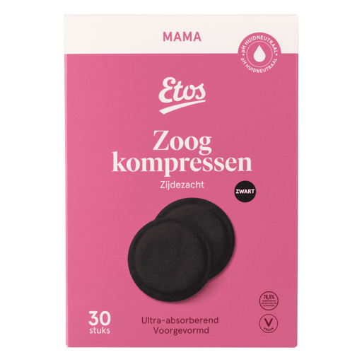 Etos Zoogcompressen Zwart 30 stuks