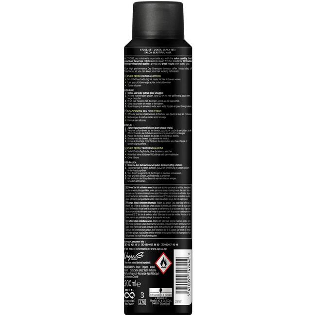 Syoss Pure Fresh Droogshampoo 200 ML