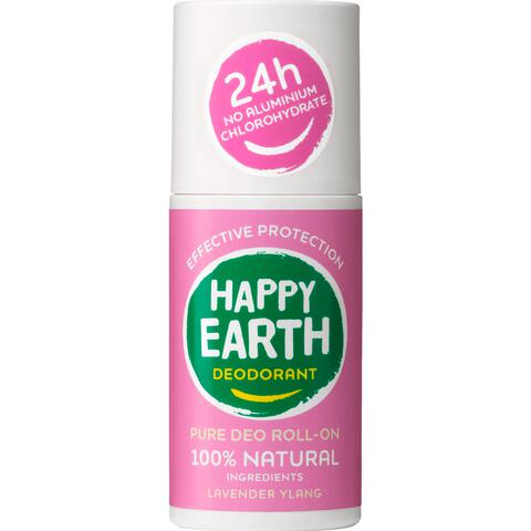 Happy Earth 100% Natuurlijke Lavender Ylang Deodorant Roller 75 ML