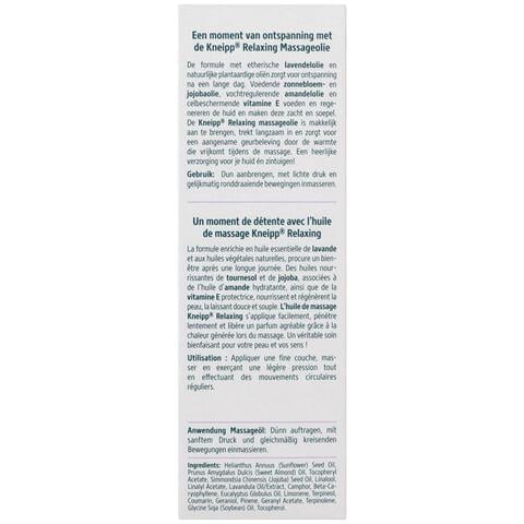 Kneipp Relaxing Massageolie 100 ML