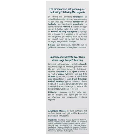 Kneipp Relaxing Massageolie 100 ML
