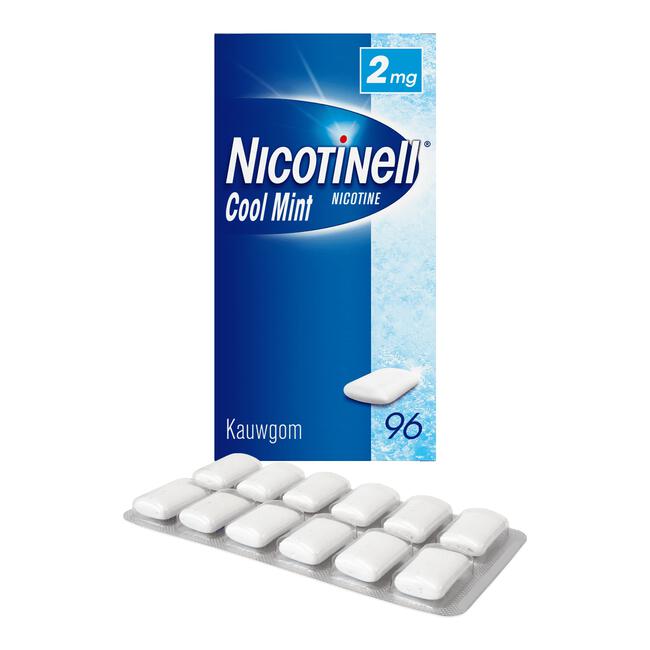 Nicotinell Kauwgom Cool Mint 2mg Stoppen met Roken 96 stuks